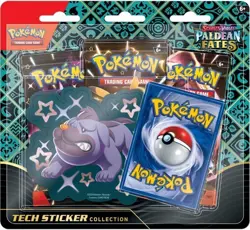 Pokemon TCG PALDEAN FATES Tech Sticker Collection MASCHIFF - ENGLISH - Image 1