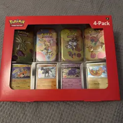 Pokemon TCG Scarlet & Violet 151 Mini Tin 4-Pack Sam’s Club Exclusive - Image 1