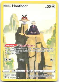 Hoothoot TG12/TG30 Holo Astral Radiance Trainer Gallery Pokemon NM - Image 1