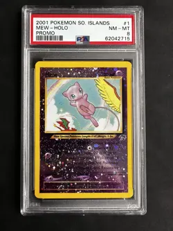 Pokemon TCG Southern Islands Mew 1/18 Reverse Holo PSA 8 - Image 1