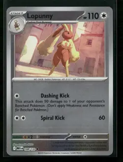 Lopunny 108/132 Common Mega Evolution Pokemon Reverse Holo Near Mint - Image 1