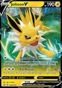 1x Jolteon V - SWSH151 - SWSH Black Star Promos Heavily Played Pokemon SWSH Blac - Image 1