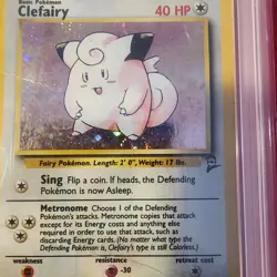 2000 Pokemon Clefairy Holo Base Set 2 II PSA 1 Poor - Swirl - Image 2