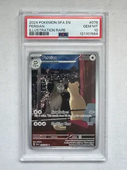 Pokemon TCG Persian 078/064 Shrouded Fable Illustration Rare Full Art PSA 10 - Image 1