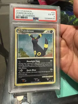 2011 POKEMON CALL OF LEGENDS #22 UMBREON-HOLO PSA 6 - Image 1