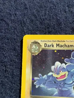 2000 POKEMON TEAM ROCKET #10/82 DARK MACHAMP HOLO RARE MP - Image 3