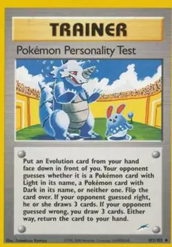 Pokemon Personality Test (102/105) [Neo Destiny Unlimited] - Image 1