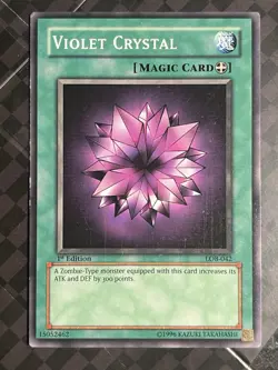 Near Mint Violet Crystal - LOB-042 - Common - 1st Edition - YuGiOh Vintage LP - Image 1
