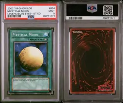 YU-GI-OH! 2002 MYSTICAL MOON 🌙 LOB-094 PSA 9 Mint 💎 (COMMON) - Image 1