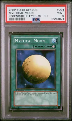 YU-GI-OH! 2002 MYSTICAL MOON 🌙 LOB-094 PSA 9 Mint 💎 (COMMON) - Image 2