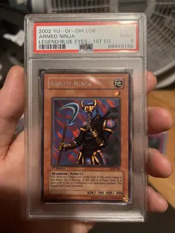 Yu-Gi-Oh Lob-106 Armed Ninja 1st Edition PSA 9 Mint Rare Legend Of Blue-eyes - Image 1