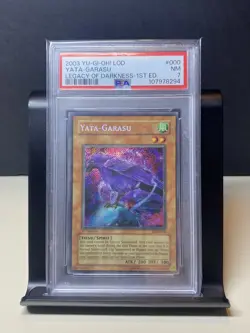 Yu-Gi-Oh! TCG Yata-Garasu LOD-000 1st Edition Secret Rare PSA 7 - Image 1