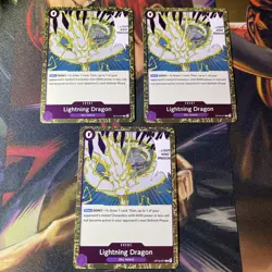 X3! One Piece TCG Lightning Dragon OP15-077 Adventure on Kami's Island Foil - Image 1