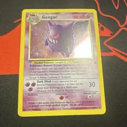 Pokemon Gengar 5/62 Fossil Holo Unlimited Holo Rare 80 HP English Card - Image 1