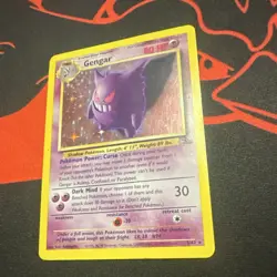 Pokemon Gengar 5/62 Fossil Holo Unlimited Holo Rare 80 HP English Card - Image 2