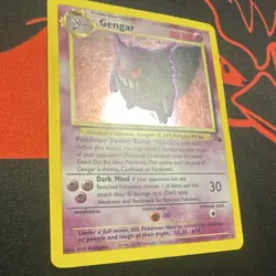Pokemon Gengar 5/62 Fossil Holo Unlimited Holo Rare 80 HP English Card - Image 3
