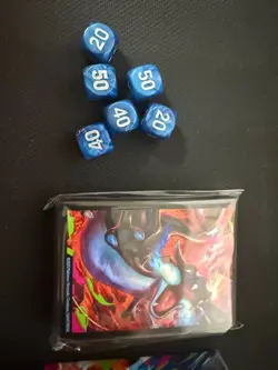 Mega Charizard UPC Accessories - playmat, card sleeves, deck box, coin + dice - Image 4