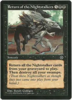 Magic the Gathering x1 Return of the Nightstalkers Portal Second Age Rare NM - Image 1