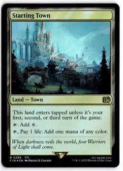 Starting Town 289 Rare FINAL FANTASY Magic: The Gathering Foil Near Mint - Image 1