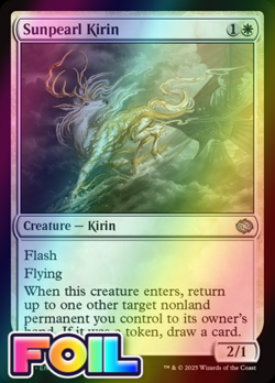 x1 Sunpearl Kirin TDM Tarkir Dragonstorm MTG 29 Foil Uncommon M/NM 1x - Image 1