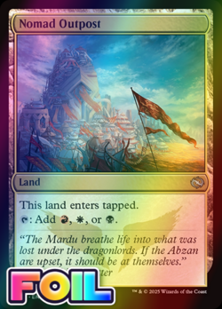 x1 Nomad Outpost TDM Tarkir Dragonstorm MTG 263 Foil Uncommon M/NM 1x - Image 1