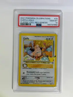 2021 Pokemon Cleffa 20/111 Celebrations Classic Collection Holo PSA 10 GEM MINT - Image 1