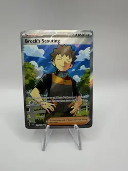 Pokemon Brock's Scouting 179/159 SV09: Journey Together Ultra Rare Holo Trainer - Image 1