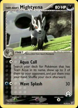 Team Aqua's Mightyena 30/95 Uncommon EX Team Magma VS Team Aqua Pokemon - Image 1
