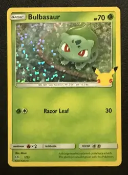 Pokemon TCG Bulbasaur Mcdonalds 1/25 Holo 25th Anniversary Promo 2021 NM - Image 1