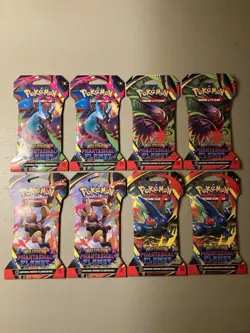 Lot of 8 Pokemon TCG Mega Evolution Phantasmal Flames Sleeved Booster Packs New - Image 1