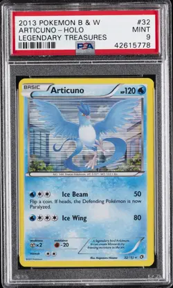 2013 POKEMON B&W LEGEND TREASURES #32 ARTICUNO-HOLO PSA 9 - Image 1