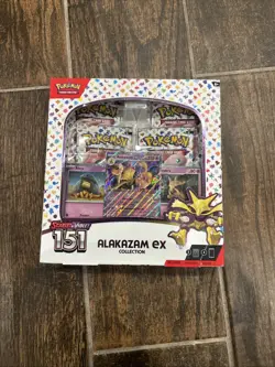 Pokemon TCG Scarlet and Violet - 151 Alakazam ex Collection Box - 4 Packs 820650855269 - Image 1