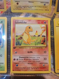 Charmander FRENCH 46/102 Base Set 1999 1st Edition Salameche NM Pokemon TCG - Image 1