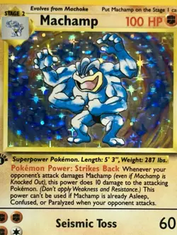 Machamp Holo Rare 1st Edition Deck Exclusives 008/102 Pokemon TCG - Image 3