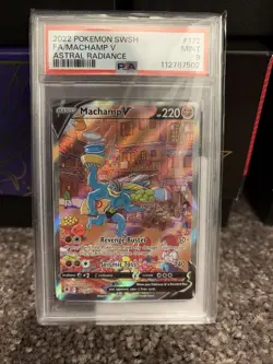 Pokemon TCG Machamp V Alternate Alt Art Holo Astral Radiance PSA 9 Mint 172/189 - Image 1