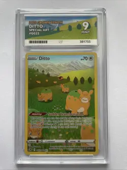 Pokemon TCG Ditto GG22/GG70 Special Art Crown Zenith 2023 ACE 9 - Image 1