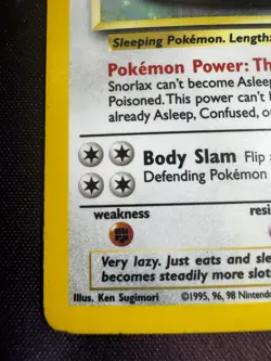 Pokemon TCG Snorlax Jungle 11/64 Holo Unlimited Holo Rare HP / DMG See Pictures - Image 4