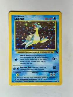 Lapras Fossil Holo Rare 10/62 Unlimited Pokemon TCG - Image 1