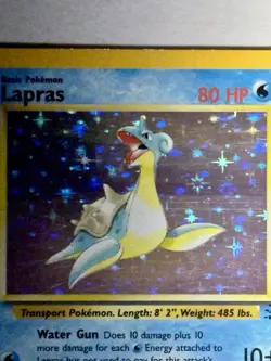 Lapras Fossil Holo Rare 10/62 Unlimited Pokemon TCG - Image 4