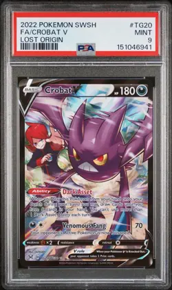 5935 Crobat V 2022 Pokemon SWSH Lost Origin #TG20 Trainer Gallery PSA 9 - Image 1