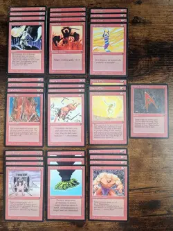 Vintage MTG ⭐Legends Edition⭐ Red Deck ⭐NM 35 cards⭐ 1994 Magic ⭐Active Volcano - Image 1