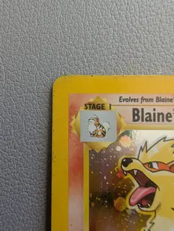 Pokemon Blaine's Arcanine Gym Challenge Holo Rare 1/132 90 HP Stage 1 Card - Image 2