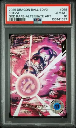 Bandai SDV3-018 Parallel Freeza Trading Card PSA10 Dragon Ball Heroes - Image 1