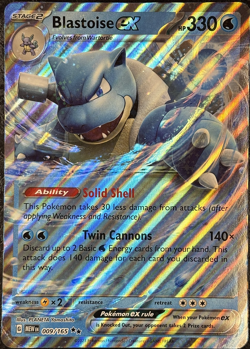 Pokemon Blastoise Ex Jumbo Oversized Card 009/165 HP330 - Image 1