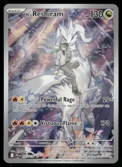 Pokemon Cards N's Reshiram 167/159 Journey Together Illustration Rare NM - Image 1
