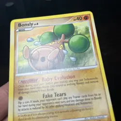 Pokemon TCG Bonsly Card 71/130 Diamond and Pearl Common LP Condition - Image 3