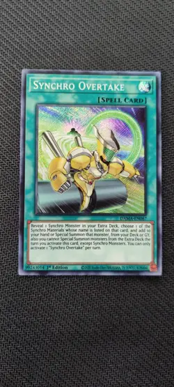 Yugioh! Synchro Overtake DAMA-EN067 Secret Rare 1st Ed NM - Image 1