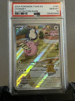 Chansey 187/167 Twilight Masquerade Illustration Rare Pokemon Card PSA 10 - Image 1