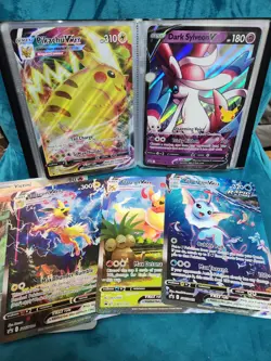 Pokemon TCG Jumbo Card Lot Of 20 In Binder Pikachu Vaporeon Jolteon Flareon - Image 1