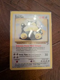 Pokemon TCG Snorlax Base Set 2 Non Holo Rare NM Card - Image 1